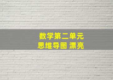 数学第二单元思维导图 漂亮